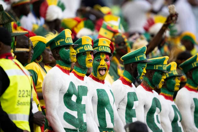 DOHA, QATAR - NOVEMBER 25: Senegal fans before the FIFA World Cup, WM, Weltmeisterschaft, Fussball Qatar 2022 Group A match between Qatar and Senegal at Al Thumama Stadium on November 25, 2022 in Doha, Qatar. (Photo by Sebastian Frej) WCS  Copyright: xSebastianxFrej