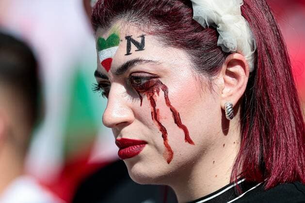 RECORD DATE NOT STATED November 25, 2022. - Al Rayyan, Qatar. - Ahmed bin Ali Stadium. FIFA World Cup, WM, Weltmeisterschaft, Fussball 2022. Group B. Wales v Iran. In photo: Iran fans DmitryxGolubovich