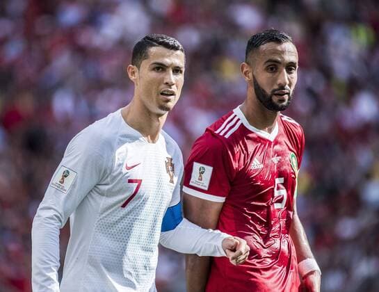 Cristiano Ronaldo, Mehdi Benatia 2018 FIFA World Cup, WM, Weltmeisterschaft, Fussball Portugal - Morocco, 1-0, Luzhniki Stadium, Moscow, Russia, 2018-06-20 (c) ORRE PONTUS Aftonbladet IBL Bildbyra * * * EXPRESSEN OUT * * * AFTONBLADET 85527 Moscow Russia x2512x *** Cristiano Ronaldo, Mehdi Benatia 2018 FIFA World CUP, Portugal Morocco, 1 0, Luzhniki Stadium, Moscow, Russia, 2018 06 20 c ORRE PONTUS Aftonbladet IBL Bildbyra EXPRESSEN OUT AFTONBLADET 85527 Moscow Russia sport x2512x  Copyright: xPontusxOrre Aftonbladet TTx 2018 FIFA World CUP, Portugal - Morocco, 1-0