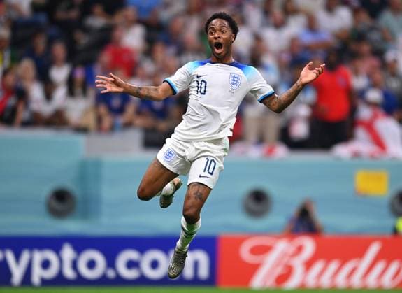 FUSSBALL WM 2022 VORRUNDE GRUPPE B England - USA 25.11.2022 Raheem Sterling (England)