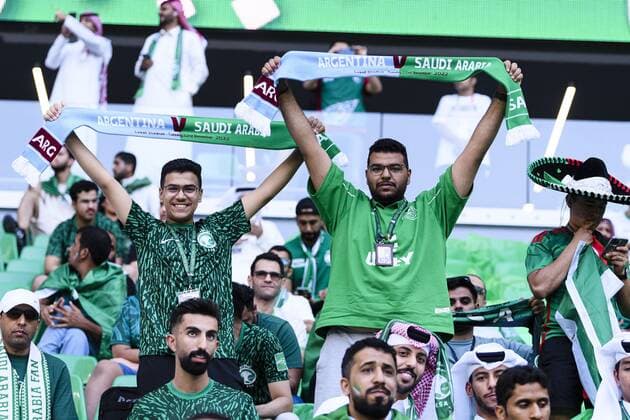 RECORD DATE NOT STATED FIFA World Cup, WM, Weltmeisterschaft, Fussball Qatar 2022 Poland vs Saudi Arabia Fans o Aficion during the game Poland vs Saudi Arabia, Corresponding to Group C of the FIFA World Cup Qatar 2022, at Education City Stadium, Doha, November 26, 2022. <br><br> Fans o Aficion durante el partido Polonia vs Arabia Saudita, correspondiente al Grupo C de la Copa Mundial de la FIFA Qatar 2022, en el Estadio Ciudad de la Educacion, 26 de noviembre de 2022. DOHA DOHA QATAR  Copyright: xMarcioxMachadox 20221126_11472