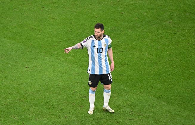 Fussball, Herren, Saison 2022 23, WM in Katar, Gruppe C (2. Spieltag), Argentinien - Mexiko im Lusail Iconic Stadium in Lusail, Lionel Messi (Argentinien), 26.11. 2022, Copyright: xMatthiasxKochx