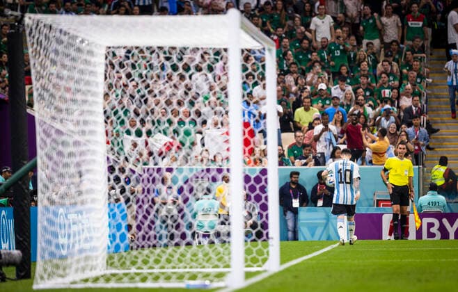 Doha, Qatar. 26th Nov, 2022. Lionel Messi (Arg) disappointed Argentina - Mexico World Cup 2022 in Qatar 26.11.2022 Credit: Moritz Müller