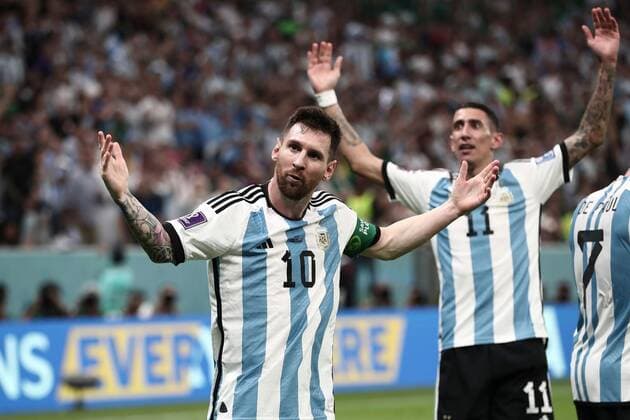 Mandatory Credit: Photo by Michael Zemanek Shutterstock (13634795bt) Lionel Messi of Argentina celebrates after scoring a goal (1-0) Argentina v Mexico, FIFA World Cup, WM, Weltmeisterschaft, Fussball 2022, Group C, Football, Lusail Stadium, Al Daayen, Qatar - 26 Nov 2022 Editorial Use Only Argentina v Mexico, FIFA World Cup 2022, Group C, Football, Lusail Stadium, Al Daayen, Qatar - 26 Nov 2022 Editorial Use Only  Copyright: xMichaelxZemanek Shutterstockx 13634795bt