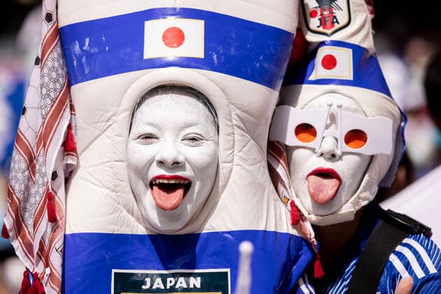 Japan vs Costa Rica AL-RAYYAN, AR - 27.11.2022: JAPAN VS COSTA RICA - Fans during a match between Japan and Costa Rica, valid for the group stage of the World Cup, held at Ahmed bin Ali Stadium in Al-Rayyan, Qatar. (Photo: Marcelo Machado de Melo Fotoarena) x2300162x  MarceloxMachadoxdexMelo