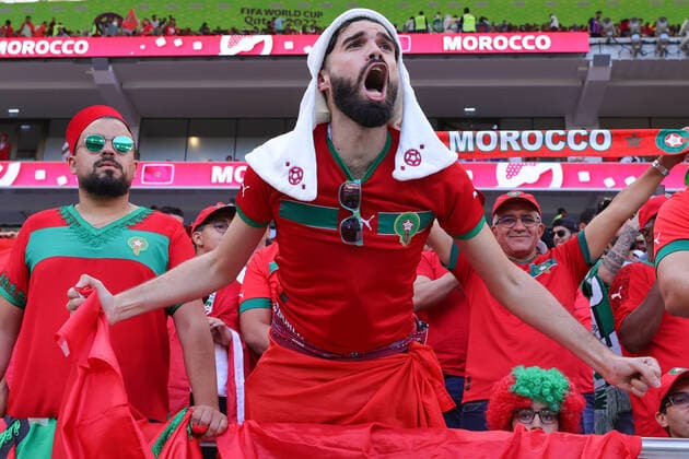 Moroccan fans during the FIFA World Cup, WM, Weltmeisterschaft, Fussball Qatar 2022 Group F match between Belgium and Morocco at Al Thumama Stadium, Doha, Qatar on 27 November 2022. Copyright: xPeterxDovganx 34610020