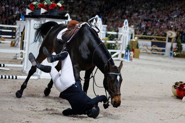 Bilder des Jahres, Sport 11 November Sport Themen der Woche KW47 Sport Bilder des Tages STOCKHOLM 20221127 Stephanie HolmÃ n faller av Flip s Little Sparrow under Grand Prix- hoppningen under Sweden International Horse Show pa Friends Arena i Solna pa södnagen. Stockholm SVERIGE x10430x *** STOCKHOLM 20221127 Stephanie HolmÃ n falls off Flip s Little Sparrow during the Grand Prix jumping during the Sweden International Horse Show at the Friends Arena in Solna in the south Stockholm SWEDEN x10430x,  Copyright: xChristinexOlsson TTx SWEDEN INTERNATIONAL HORSE SHOW 2022