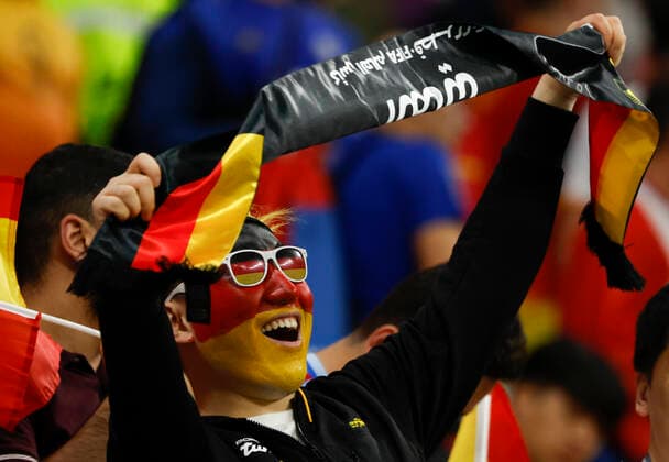 A fan of Germany attends FIFA World Cup, WM, Weltmeisterschaft, Fussball soccer match of the group phase between Spain and Germany at Al Bait stadium in Al Khor, Qatar, 27 November 2022. FIFA World Cup: Spain vs. Germany !ACHTUNG: NUR REDAKTIONELLE NUTZUNG!  Copyright: xJuanjoxMartinx GR7246 20221127-e8dd564d0391dab0a75afa824ef7347d857607f5