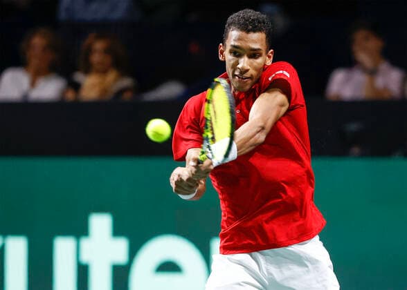 Felix Auger-Aliassime (CAN), Davis Cup Finale 2022, Palacio de Deportes JosÃ Copyright: xJuergenxHasenkopfx