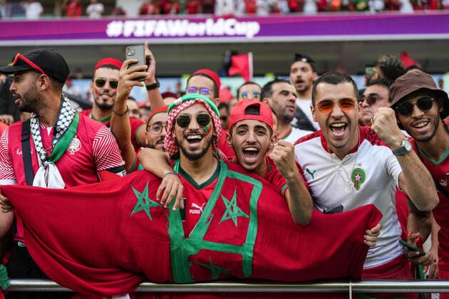 Belgium v Morocco: Group F - FIFA World Cup, WM, Weltmeisterschaft, Fussball Qatar 2022 Fans of Morocco team during the FIFA World Cup Qatar 2022 Group F match between Belgium vs Morocco, in Al Thumama Stadium at Doha, Qatar, on 27 November 2022. Doha Qatar  Copyright: xAymanxArefx originalFilename:aref-notitle221127_nplL9.jpg