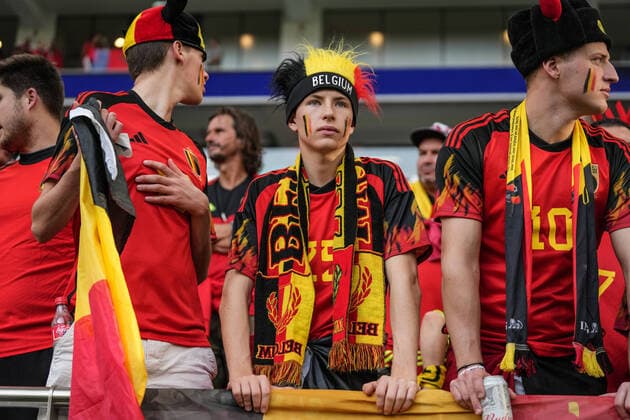 Belgium v Morocco: Group F - FIFA World Cup, WM, Weltmeisterschaft, Fussball Qatar 2022 Fan of Belgium during the FIFA World Cup Qatar 2022 Group F match between Belgium vs Morocco, in Al Thumama Stadium at Doha, Qatar, on 27 November 2022. Doha Qatar  Copyright: xAymanxArefx originalFilename:aref-notitle221127_npXkb.jpg