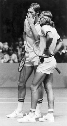 Göteborg 1978-10-07 Det svenska dubbelparet i tennis Ove Bengtsson och Björn Borg