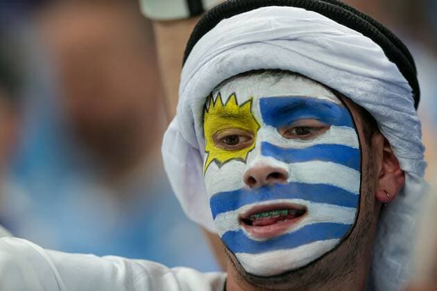 RECORD DATE NOT STATED November 28, 2022. - Lusail, Qatar. - Lusail Stadium. FIFA World Cup, WM, Weltmeisterschaft, Fussball 2022. Group H. Portugal - Uruguay. In photo: Uruguay fans DmitryxGolubovich