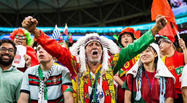 Doha, Qatar. 28th Nov, 2022. Portugal Fan Portugal - Uruguay Deutschland - Spanien World Cup 2022 in Qatar 28.11.2022 Credit: Moritz Müller *** Doha, Qatar 28th Nov, 2022 Portugal Fan Portugal Uruguay Germany Spain World Cup 2022 in Qatar 28 11 2022 Credit Moritz Müller