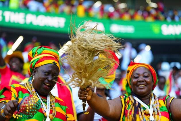 Mandatory Credit: Photo by Javier Garcia Shutterstock (13634927eo) Ghana fans Korea Republic v Ghana, FIFA World Cup, WM, Weltmeisterschaft, Fussball 2022, Group H, Football, Education City Stadium, Doha, Qatar - 28 Nov 2022 Editorial Use Only Korea Republic v Ghana, FIFA World Cup 2022, Group H, Football, Education City Stadium, Doha, Qatar - 28 Nov 2022 Editorial Use Only  Copyright: xJavierxGarcia Shutterstockx 13634927eo