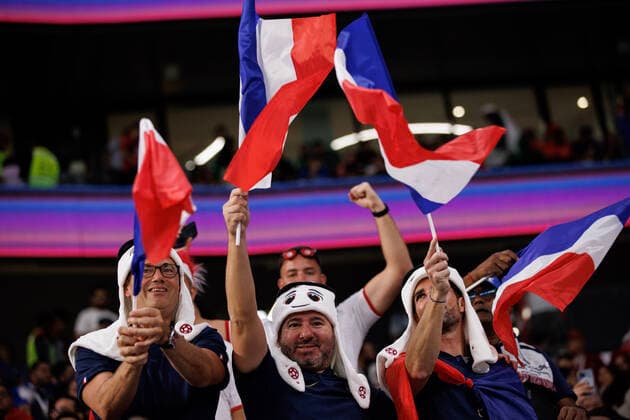 Tunisia vs France DOHA, CA - 30.11.2022: TUNISIA VS FRANCE - Fans during a match between Tunisia and France, valid for the group stage of the World Cup, held at Education City Stadium in Doha, Qatar. (Photo: Marcelo Machado de Melo Fotoarena) x2302758x  MarceloxMachadoxdexMelo