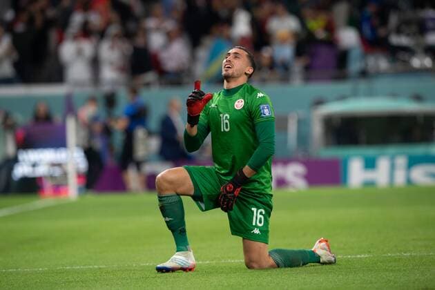 RECORD DATE NOT STATED FIFA World Cup, WM, Weltmeisterschaft, Fussball Qatar 2022 Tunisia vs France Aymen Dahmen of Tunisia during the game Tunisia vs France, Corresponding to Group D of the FIFA World Cup Qatar 2022, at Education City Stadium, Doha, on November 30, 2022. <br><br> Aymen Dahmen de Tunez durante el partido Tunez vs Francia, correspondiente al Grupo D de la Copa Mundial de la FIFA Qatar 2022, en el Estadio de la Ciudad de la Educacion, Doha, el 30 de noviembre de 2022. DOHA DOHA QATAR  Copyright: xDavidxLeahx 20221130_16494
