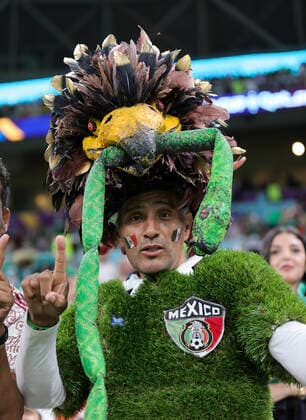 Saudi Arabia v Mexico 2022 FIFA World Cup, WM, Weltmeisterschaft, Fussball A Mexico fan before the 2022 FIFA World Cup Group C match at Lusail Stadium, Lusail Content Not Available For UK Newspapers Copyright: xPaulxChestertonx FIL-17655-0021 UK Newspapers OUT