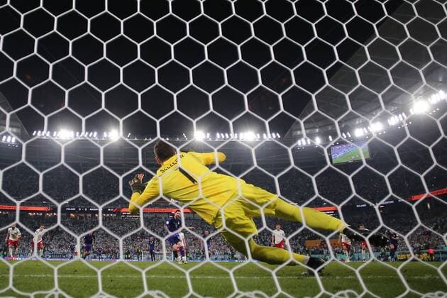 Mandatory Credit: Photo by Michael Zemanek Shutterstock (13640349ad) Lionel Messi of Argentina penalty kick is saved by Goal Keeper Wojciech Szczesny of Poland. Poland v Argentina, FIFA World Cup, WM, Weltmeisterschaft, Fussball 2022, Group C, Football, Stadium 974, Doha, Qatar - 30 Nov 2022 Editorial Use Only Poland v Argentina, FIFA World Cup 2022, Group C, Football, Stadium 974, Doha, Qatar - 30 Nov 2022 Editorial Use Only  Copyright: xMichaelxZemanek Shutterstockx 13640349ad