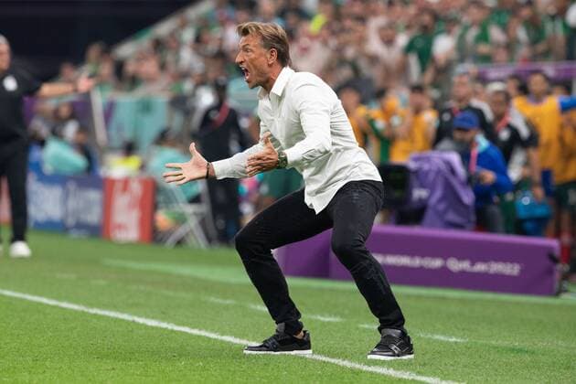 RECORD DATE NOT STATED FIFA World Cup, WM, Weltmeisterschaft, Fussball Qatar 2022 Saudi Arabia vs Mexico Herve Renard head coach of Arabia during the game Saudi Arabia vs Mexican national team, Nationalteam (Mexico), Corresponding to Group C of the FIFA World Cup Qatar 2022, at Lusail Stadium, Lusail, Doha, on November 30, 2022. <br><br> Herve Renard Director Tecncio de Arabia durante el partido Arabia Saudi vs Seleccion Nacional Mexicana (Mexico), correspondiente al Grupo C de la Copa Mundial de la FIFA Qatar 2022, en el Estadio Lusail, Lusail, Doha, el 30 de noviembre de 2022. LUSAIL DOHA QATAR  Copyright: xDavidxLeahx 20221130_16754