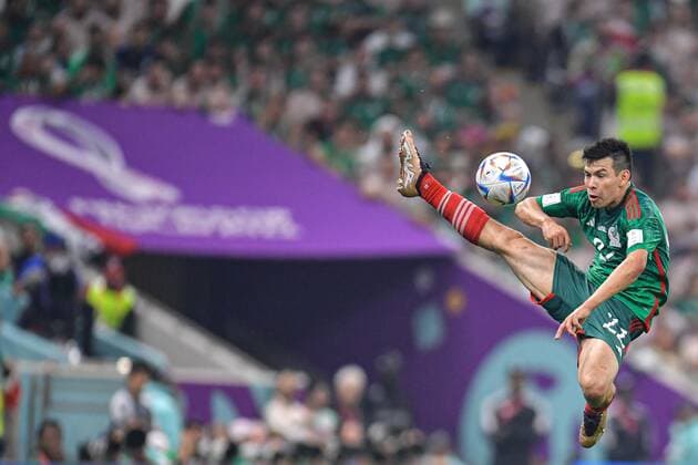 RECORD DATE NOT STATED FIFA World Cup, WM, Weltmeisterschaft, Fussball Qatar 2022 Saudi Arabia vs Mexico Hirving Lozano of Mexico during the game Saudi Arabia vs Mexican national team, Nationalteam (Mexico), Corresponding to Group C of the FIFA World Cup Qatar 2022, at Lusail Stadium, Lusail, Doha, on November 30, 2022. <br><br> Hirving Lozano de Mexico durante el partido Arabia Saudi vs Seleccion Nacional Mexicana (Mexico), correspondiente al Grupo C de la Copa Mundial de la FIFA Qatar 2022, en el Estadio Lusail, Lusail, Doha, el 30 de noviembre de 2022. LUSAIL DOHA QATAR  Copyright: xAdrianxMaciasx 20221130_17189