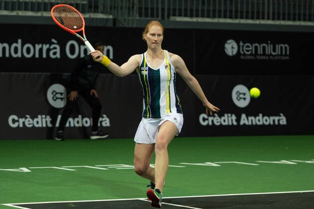Credit Andorra Open 2022 - WTA, Tennis Damen 125 Alison van Uytvanck of Belgium in action against Yanina Wickmayer of Belgium during the Credit Andorra Open Women s Tennis Association (WTA) tennis tournament at the Poliesportiu d Andorra in Andorra La Vella, Andorra on November 29, 2022 Andorra La Vella, Andorra  Copyright: xMartinxSilvaxCosentinox originalFilename:silvacosentino-alisonva221129_npduE.jpg
