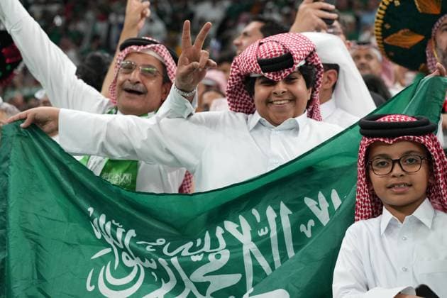 DOHA (QATAR), 11 30 2022 - WORLD CUP SAUDI ARABIA vs MEXICO - Fans at the match between Saudi Arabia vs Mexico, for the first phase of the Qatar FIFA World Cup, WM, Weltmeisterschaft, Fussball held at Lusail stadium, in Doha , this Wednesday (30). Photos by Alexandre Brum Ag. frame 31119 (Alexandre Brum Ag. Enquadrar SPP)  Copyright: xAlexandrexBrum Ag.xEnquadrarx xSx spp-en-AlBrEn-DSC03231