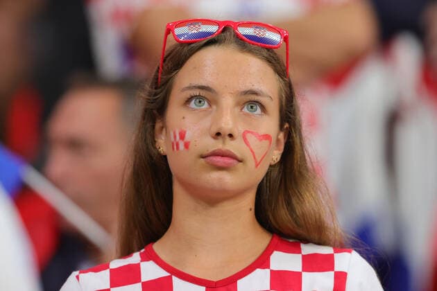 Croatian fan during the FIFA World Cup, WM, Weltmeisterschaft, Fussball Qatar 2022 Group F match between Croatia and Belgium at Ahmad Bin Ali Stadium, Ar-Rayyan, Qatar on 1 December 2022. Copyright: xPeterxDovganx 34620004