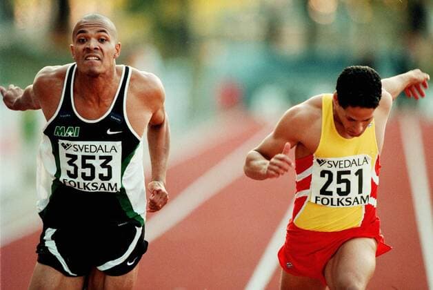 **MALMÖ OUT** MALMÖ 990806 (SM FRI IDROTT) Lenny Martinez, t h, vinner 100 m-finalen just före Mattias Ghansa. MALMÖ Friidrott x680x *** MALMÖ OUT MALMÖ 990806 SM FRI IDROTT Lenny Martinez, right, wins the 100 m final just ahead of Mattias Ghansa MALMÖ Athletics x680x  Copyright: xOlaxTorkelssonx