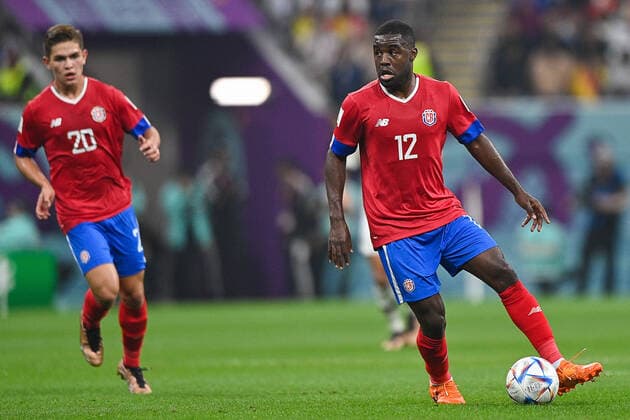 AL KHOR, QATAR - DECEMBER 1: Joel Campbell of Costa Rica runs with the ball during the Group E - FIFA World Cup, WM, Weltmeisterschaft, Fussball Qatar 2022 match between Costa Rica and Germany at the Al Bayt Stadium on December 1, 2022 in Al Khor, Qatar  Copyright: xEibner-PressefotoxInternational PabloxMoranox EP_BSR 221201_EP_GER_BSR0045