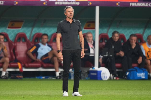 QAT: Japan and Spain. FIFA World Cup, WM, Weltmeisterschaft, Fussball Qatar 2022 Spain head coach Luis Enrique Martinez during the FIFA World Cup Qatar 2022 match, Group E, between Japan and Spain played at Khalifa International Stadium on Dec 01, 2022 in Doha, Qatar. Copyright: xBaguxBlancox xPRESSINx WC_221201_238