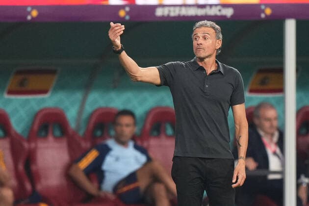 QAT: Japan and Spain. FIFA World Cup, WM, Weltmeisterschaft, Fussball Qatar 2022 Spain head coach Luis Enrique Martinez during the FIFA World Cup Qatar 2022 match, Group E, between Japan and Spain played at Khalifa International Stadium on Dec 01, 2022 in Doha, Qatar. Copyright: xBaguxBlancox xPRESSINx WC_221201_239