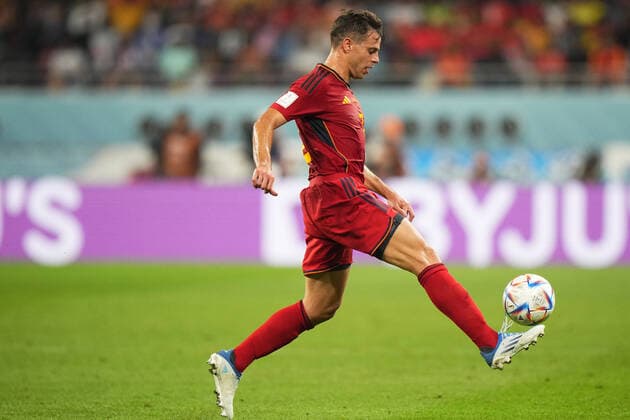 QAT: Japan and Spain. FIFA World Cup, WM, Weltmeisterschaft, Fussball Qatar 2022 Cesar Azpilikueta of Spain during the FIFA World Cup Qatar 2022 match, Group E, between Japan and Spain played at Khalifa International Stadium on Dec 01, 2022 in Doha, Qatar. Copyright: xBaguxBlancox xPRESSINx WC_221201_241