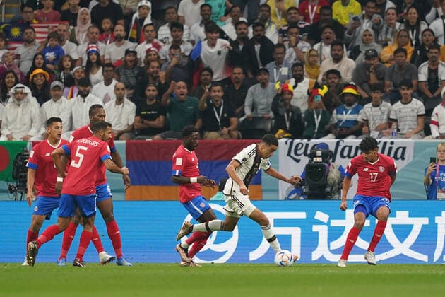 December 1, 2022, Doha, Al Khor, Qatar, Qatar: AL KHOR, QATAR - DECEMBER 1: Player of Germany Serge Gnabry drives the ball during the FIFA World Cup, WM, Weltmeisterschaft, Fussball Qatar 2022 group E match between Costa Rica and Germany at Al Bayt Stadium on December 1, 2022 in Doha, Qatar. Doha Qatar - ZUMAp175 20221201_zsa_p175_077 Copyright: xFlorenciaxTanxJunx