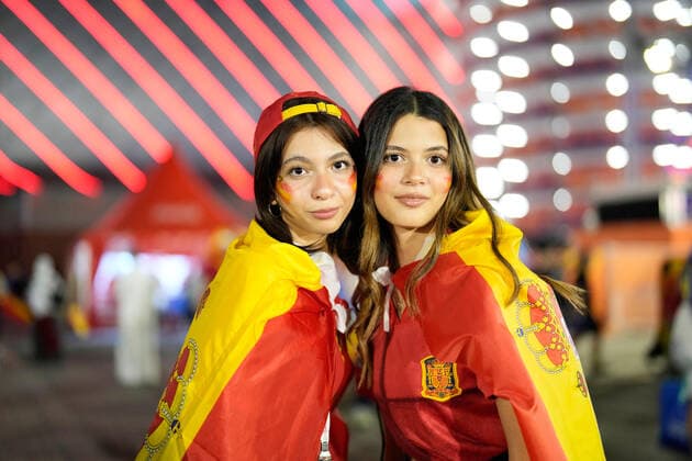 Spain fans (ESP), DECEMBER 1, 2022 - Football Soccer : FIFA World Cup, WM, Weltmeisterschaft, Fussball Qatar 2022 Group E match between Japan 2-1 Spain at Khalifa International Stadium in Al Rayyan, Qatar.  (205291481)