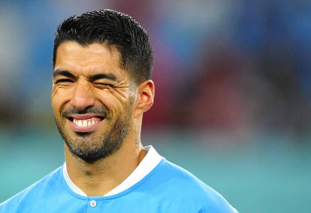 Mandatory Credit: Photo by Javier Garcia Shutterstock (13640424u) Luis Suarez of Uruguay during the Line up Ghana v Uruguay, FIFA World Cup, WM, Weltmeisterschaft, Fussball 2022, Group H, Football, Al Janoub Stadium, Al Wakrah, Qatar - 02 Dec 2022 Editorial Use Only Ghana v Uruguay, FIFA World Cup 2022, Group H, Football, Al Janoub Stadium, Al Wakrah, Qatar - 02 Dec 2022 Editorial Use Only Copyright: xJavierxGarcia Shutterstockx 13640424u