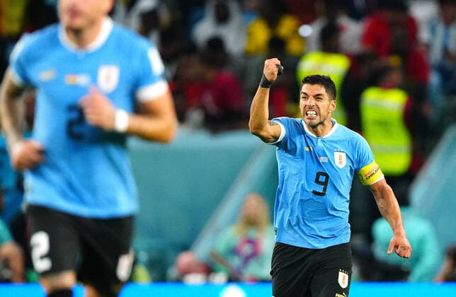 Mandatory Credit: Photo by Javier Garcia Shutterstock (13640424ax) Luis Suarez of Uruguay Ghana v Uruguay, FIFA World Cup, WM, Weltmeisterschaft, Fussball 2022, Group H, Football, Al Janoub Stadium, Al Wakrah, Qatar - 02 Dec 2022 Editorial Use Only Ghana v Uruguay, FIFA World Cup 2022, Group H, Football, Al Janoub Stadium, Al Wakrah, Qatar - 02 Dec 2022 Editorial Use Only Copyright: xJavierxGarcia Shutterstockx 13640424ax