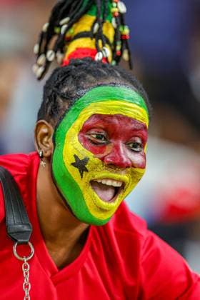 Ghana v Uruguay 2022 FIFA World Cup, WM, Weltmeisterschaft, Fussball 02 12 2022. Match 45 Ghana fan during the 2022 Fifa World Cup match between Ghana and Uruguay at Al-Janoub Stadium, Al-Wakrah, Qatar on 2 December 2022. Editorial use only , Copyright: xNigelxKeenex PSI-16418-0051