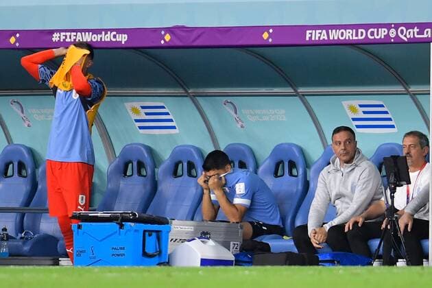RECORD DATE NOT STATED FIFA World Cup, WM, Weltmeisterschaft, Fussball Qatar 2022 Ghana vs Uruguay Luis Suarez of Uruguay during the game Ghana vs Uruguay, Corresponding to Group H of the FIFA World Cup Qatar 2022, at Al Janoub Stadium, Al Wakrah, Doha, on December 02, 2022. <br><br> Luis Suarez de Uruguay durante el partido Ghana vs Uruguay, correspondiente al Grupo H de la Copa Mundial de la FIFA Qatar 2022, en el Estadio Al Janoub, Al Wakrah, Doha, el 02 de Diciembre de 2022. AL WAKRAH DOHA QATAR  Copyright: xAdrianxMaciasx 20221202_1556
