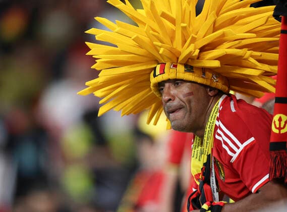 Football - 2022 FIFA World Cup, WM, Weltmeisterschaft, Fussball Qatar - Group F - Round Three - Croatia vs Belgium - Ahmed Ali Bin Stadium, Ar Rayyan - Thursday 1st December 2022 Fans are seen before the game 