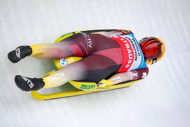 Sport Themen der Woche KW48 LUGE - FIL WC Innsbruck INNSBRUCK,AUSTRIA,03.DEC.22 - LUGE - FIL World Cup, artificial track, doubles ladies. Image shows Julia Taubitz (GER).  GEPAxpictures xPatrickxSteiner
