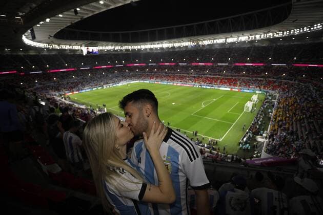 RECORD DATE NOT STATED FIFA World Cup, WM, Weltmeisterschaft, Fussball Qatar 2022 Argentina vs Australia OF Fans o Aficion during the game Argentina vs Australia, corresponding to the round of 16 of the FIFA World Cup Qatar 2022, at Ahmad Bin Ali Stadium, Al Rayyan, Doha, on December 03, 2022. <br><br> Fans o Aficion durante el partido Argentina vs Australia, correspondiente a los octavos de final de la Copa Mundial de la FIFA Catar 2022, en el Estadio Ahmad Bin Ali, Al Rayyan, Doha, el 03 de Diciembre de 2022 AL RAYYAN DOHA QATAR  Copyright: xAndresxPinax 20221203_2904