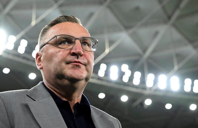 (221204) -- DOHA, Dec. 4, 2022 -- Czeslaw Michniewicz, head coach of Poland, looks on prior to the Round of 16 match between France and Poland of the 2022 FIFA World Cup, WM, Weltmeisterschaft, Fussball at Al Thumama Stadium in Doha, Qatar, Dec. 4, 2022. ) (SP)QATAR-DOHA-2022 WORLD CUP-ROUND OF 16-FRA VS POL XiaoxYijiu