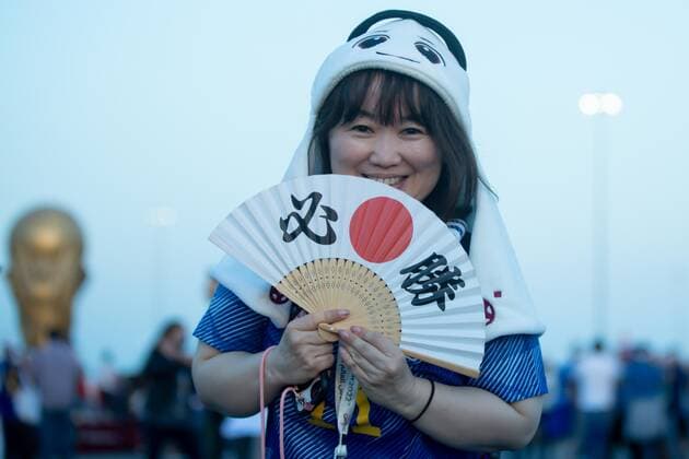 Japan v Croatia: Round of 16 - FIFA World Cup, WM, Weltmeisterschaft, Fussball Qatar 2022 Japan fans show their support outside the stadium prior to the FIFA World Cup Qatar 2022 Round of 16 match between Japan and Croatia at Al Janoub Stadium on December 05, 2022 in Al Wakrah, Qatar. Wakrah Qatar  Copyright: xAhmedxAwaadx originalFilename:awaad-notitle221205_npzIR.jpg