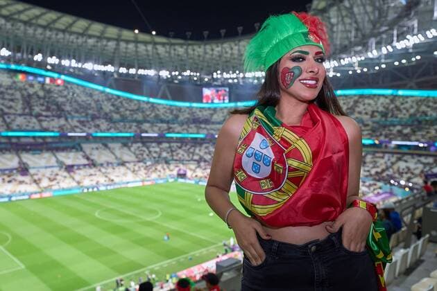 RECORD DATE NOT STATED FIFA World Cup, WM, Weltmeisterschaft, Fussball Qatar 2022 Portugal vs Switzerland OF Fans o Aficion during the game Portugal vs Switzerland, corresponding to the round of 16 of the FIFA World Cup Qatar 2022, at Lusail Stadium, Lusail, Doha, on December 06, 2022. <br><br> Fans o Aficion durante el partido Portugal vs Suiza, correspondiente a los octavos de final de la Copa Mundial de la FIFA Catar 2022, en el Estadio Lusail, Lusail, Doha, el 06 de Diciembre de 2022 LUSAIL DOHA QATAR  Copyright: xCristianxdexMarchenax 20221206_5476