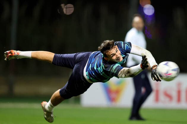 MALTA - DECEMBER 07: FC Gabriel Brazao, goalkeeper of Internazionale Milano during warm up session during the friendly soccer match between FC Internazionale Milano and FC Red Bull Salzburg as part of the International Malta Friendlies 2022, at the Tony Bezzina Stadium on 07 December 2022, in Paola, Malta. FC Internazionale v FC Red Bull Salzburg - International Malta Friendlies 2022 INTERMLTTOUR2022