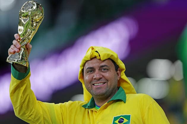 Brazilian fans, moments before the match between Croatia and Brazil, for the quarterfinals of the FIFA World Cup, WM, Weltmeisterschaft, Fussball Qatar 2022, Education City Stadium, this Friday 09. 30761 (Heuler Andrey SPP)  Copyright: xHeulerxAndreyx xSPPx spp-en-HeAn-HADE0015