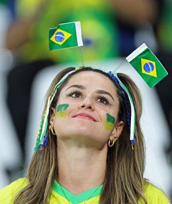QAT: Croatia v Brazil. FIFA World Cup, WM, Weltmeisterschaft, Fussball Qatar 2022 Brazil fan during the FIFA World Cup Qatar 2022 match, Quarter Final, between Croatia v Brazil played at Education City Stadium on Dec 9, 2022 in Doha, Qatar. Copyright: xHeulerxAndreyx xDiaEsportivox xPRESSINx WC_221109_5539