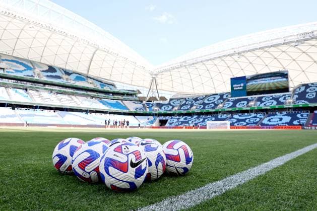 ALEAGUE WOMEN SYDNEY ROAR, Footballs are seen prior to the A-League Women s soccer match between Sydney FC and the Brisbane Roar at Allianz Stadium in Sydney, Saturday, December 10, 2022. ( NO ARCHIVING, EDITORIAL USE ONLY, NO USE IN BOOKS WITHOUT CONSENT SYDNEY NEW SOUTH WALES AUSTRALIA  Copyright: xJEREMYxNGx 20221210001740976447