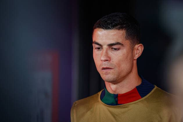morocco vs portugal DOHA, CA - 10.12.2022: MOROCCO VS PORTUGAL - CRISTIANO RONALDO of Portugal during the match between Morocco and Portugal, valid for the quarterfinals of the World Cup, held at Al Thumama Stadium in Doha, Qatar. (Photo: Rodolfo Buhrer La Imagem Fotoarena) x2309201x  RodolfoxBuhrer
